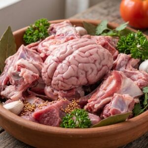 100% fresh goat head meat with brain (খাসির মাথা ও মগজ)